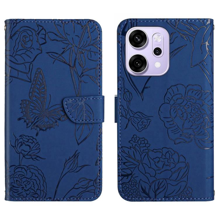 HT03 Cassa del telefono di cuoio di vibrazione impressa farfalla di sensibilità della pelle, For OPPO A5x 4G Global / 5G Global, For OPPO A5 5G Global, For OPPO Reno14 Pro 5G Global, For OPPO Reno14 5G Global