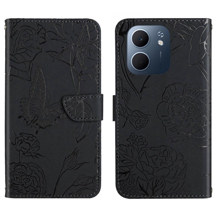 HT03 Cassa del telefono di cuoio di vibrazione impressa farfalla di sensibilità della pelle, For OPPO A5x 4G Global / 5G Global, For OPPO A5 5G Global, For OPPO Reno14 Pro 5G Global, For OPPO Reno14 5G Global