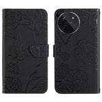 HT03 Cassa del telefono di cuoio di vibrazione impressa farfalla di sensibilità della pelle, For Realme 12+ Global, For Realme 12 Pro/12 Pro+ Global, For Realme 11 5G Global, For Realme 11 4G Global