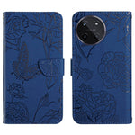 HT03 Cassa del telefono di cuoio di vibrazione impressa farfalla di sensibilità della pelle, For Realme 12+ Global, For Realme 12 Pro/12 Pro+ Global, For Realme 11 5G Global, For Realme 11 4G Global