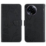 HT03 Cassa del telefono di cuoio di vibrazione impressa farfalla di sensibilità della pelle, For Realme 12+ Global, For Realme 12 Pro/12 Pro+ Global, For Realme 11 5G Global, For Realme 11 4G Global