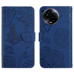 HT03 Cassa del telefono di cuoio di vibrazione impressa farfalla di sensibilità della pelle, For Realme 12+ Global, For Realme 12 Pro/12 Pro+ Global, For Realme 11 5G Global, For Realme 11 4G Global