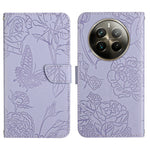 HT03 Cassa del telefono di cuoio di vibrazione impressa farfalla di sensibilità della pelle, For Realme 12+ Global, For Realme 12 Pro/12 Pro+ Global, For Realme 11 5G Global, For Realme 11 4G Global