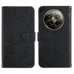 HT03 Cassa del telefono di cuoio di vibrazione impressa farfalla di sensibilità della pelle, For Realme 12+ Global, For Realme 12 Pro/12 Pro+ Global, For Realme 11 5G Global, For Realme 11 4G Global