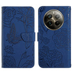 HT03 Cassa del telefono di cuoio di vibrazione impressa farfalla di sensibilità della pelle, For Realme 12+ Global, For Realme 12 Pro/12 Pro+ Global, For Realme 11 5G Global, For Realme 11 4G Global