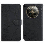 HT03 Cassa del telefono di cuoio di vibrazione impressa farfalla di sensibilità della pelle, For Realme 12+ Global, For Realme 12 Pro/12 Pro+ Global, For Realme 11 5G Global, For Realme 11 4G Global