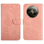HT03 Cassa del telefono di cuoio di vibrazione impressa farfalla di sensibilità della pelle, For Realme 12+ Global, For Realme 12 Pro/12 Pro+ Global, For Realme 11 5G Global, For Realme 11 4G Global