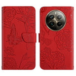 HT03 Cassa del telefono di cuoio di vibrazione impressa farfalla di sensibilità della pelle, For Realme 12+ Global, For Realme 12 Pro/12 Pro+ Global, For Realme 11 5G Global, For Realme 11 4G Global