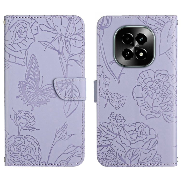 HT03 Cassa del telefono di cuoio di vibrazione impressa farfalla di sensibilità della pelle, For Realme C75 4G, For Realme 13+ 5G Global, For Realme 13 Pro 5G / 13 Pro+ 5G, For Realme C63 5G