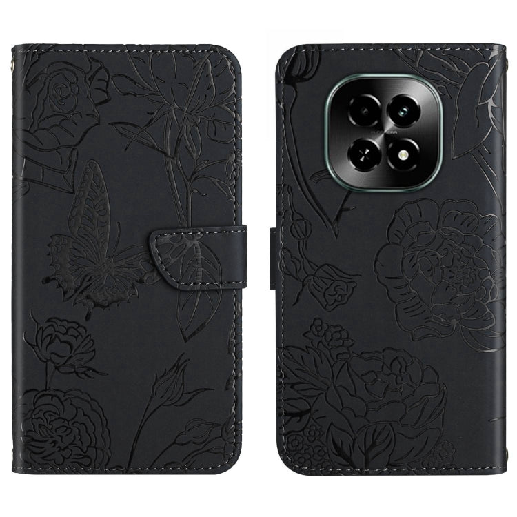 HT03 Cassa del telefono di cuoio di vibrazione impressa farfalla di sensibilità della pelle, For Realme C75 4G, For Realme 13+ 5G Global, For Realme 13 Pro 5G / 13 Pro+ 5G, For Realme C63 5G