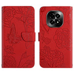 HT03 Cassa del telefono di cuoio di vibrazione impressa farfalla di sensibilità della pelle, For Realme C75 4G, For Realme 13+ 5G Global, For Realme 13 Pro 5G / 13 Pro+ 5G, For Realme C63 5G