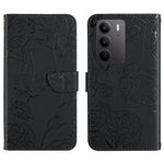 HT03 Cassa del telefono di cuoio di vibrazione impressa farfalla di sensibilità della pelle, For Realme C75 4G, For Realme 13+ 5G Global, For Realme 13 Pro 5G / 13 Pro+ 5G, For Realme C63 5G