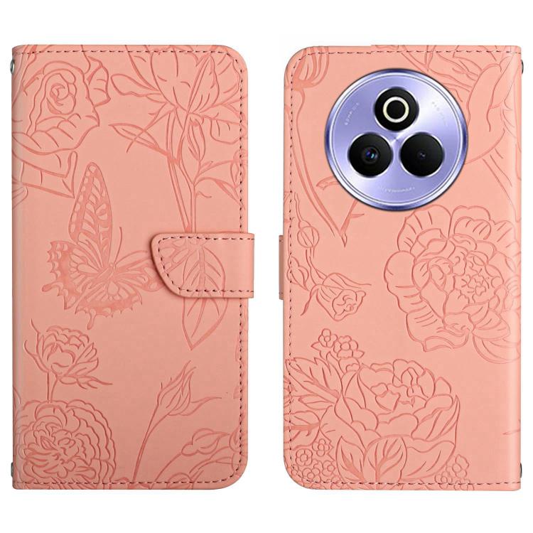 HT03 Cassa del telefono di cuoio di vibrazione impressa farfalla di sensibilità della pelle, For Realme C75 5G, For Realme 14 5G Global / P3 5G Global, For Realme P3 Pro 5G Global, For Realme 14 Pro+ 5G