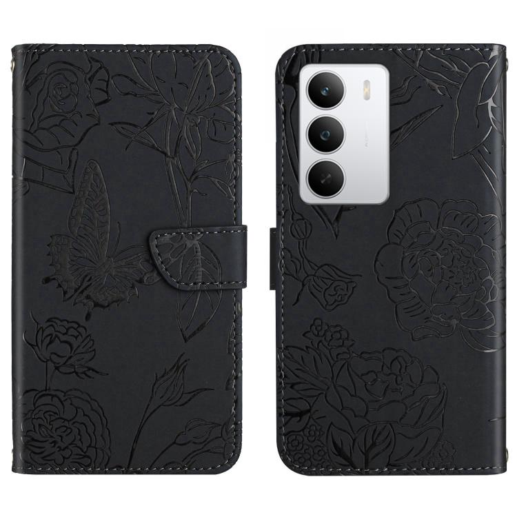 HT03 Cassa del telefono di cuoio di vibrazione impressa farfalla di sensibilità della pelle, For Realme C75 5G, For Realme 14 5G Global / P3 5G Global, For Realme P3 Pro 5G Global, For Realme 14 Pro+ 5G