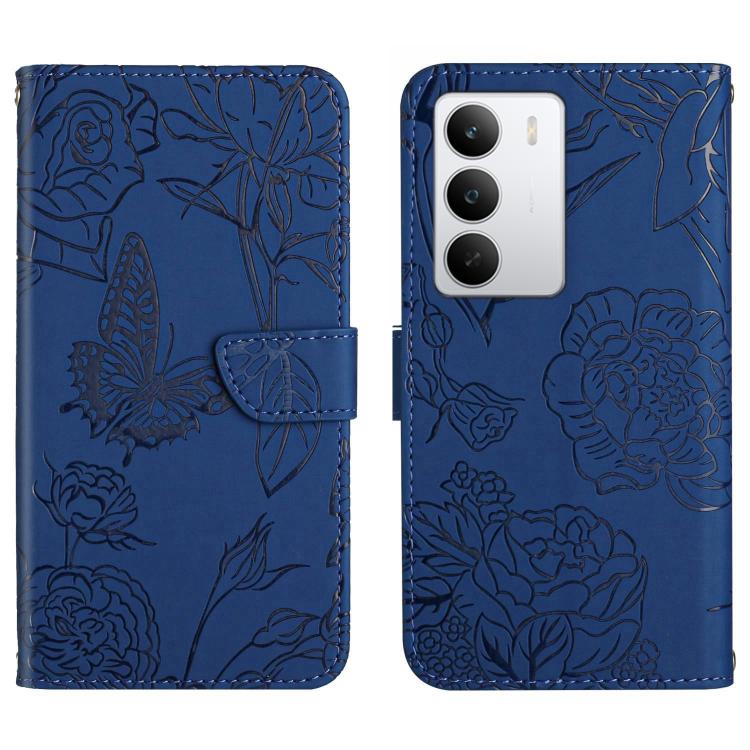 HT03 Cassa del telefono di cuoio di vibrazione impressa farfalla di sensibilità della pelle, For Realme C75 5G, For Realme 14 5G Global / P3 5G Global, For Realme P3 Pro 5G Global, For Realme 14 Pro+ 5G