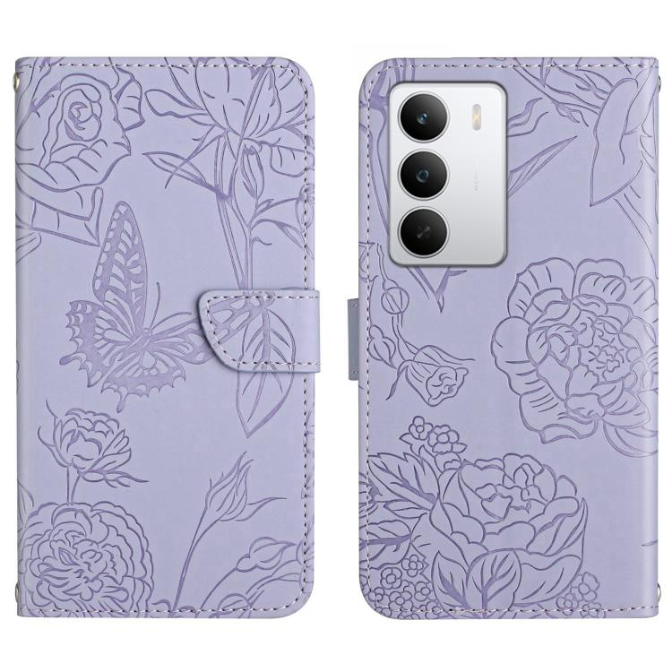 HT03 Cassa del telefono di cuoio di vibrazione impressa farfalla di sensibilità della pelle, For Realme C85 Pro 4G, For Realme 15T 5G, For Realme 15 5G Global / 15 Pro 5G Global, For Realme C71 4G