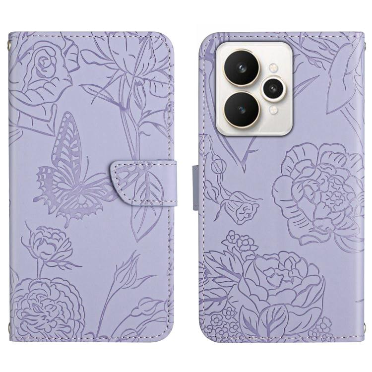 HT03 Cassa del telefono di cuoio di vibrazione impressa farfalla di sensibilità della pelle, For Realme C85 Pro 4G, For Realme 15T 5G, For Realme 15 5G Global / 15 Pro 5G Global, For Realme C71 4G