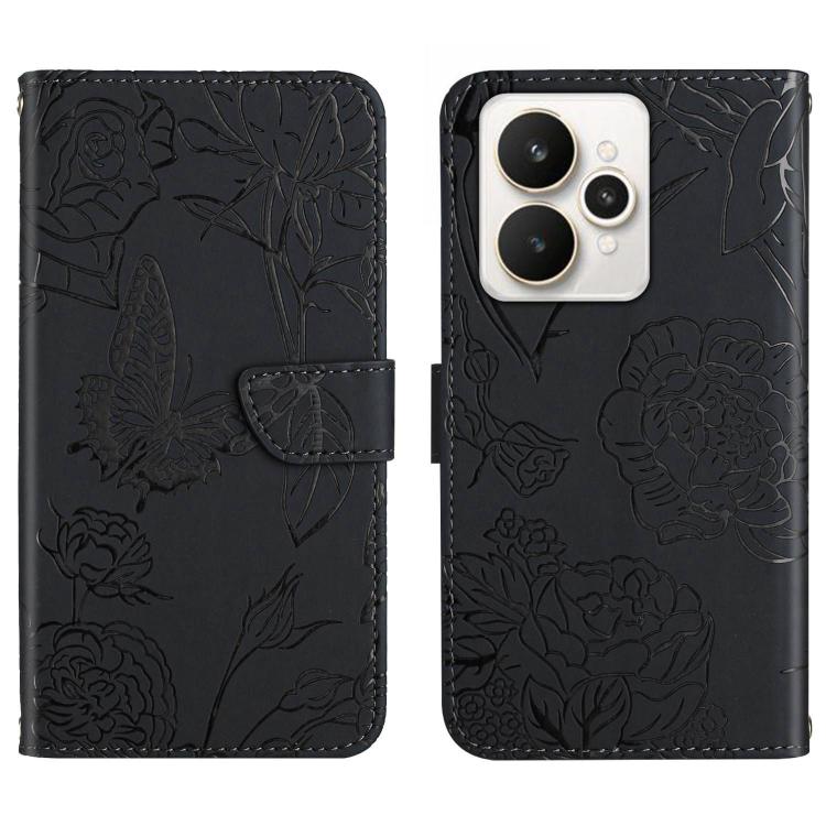 HT03 Cassa del telefono di cuoio di vibrazione impressa farfalla di sensibilità della pelle, For Realme C85 Pro 4G, For Realme 15T 5G, For Realme 15 5G Global / 15 Pro 5G Global, For Realme C71 4G