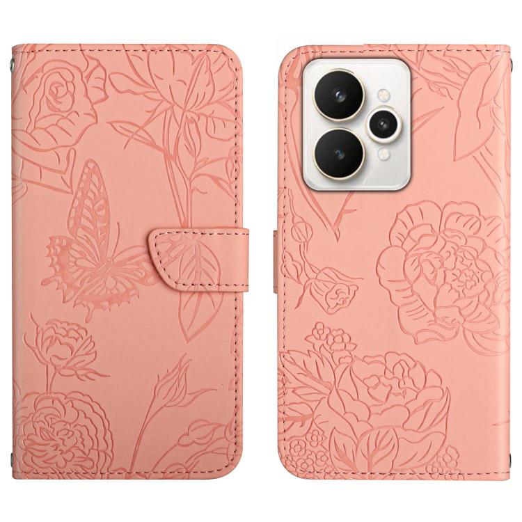HT03 Cassa del telefono di cuoio di vibrazione impressa farfalla di sensibilità della pelle, For Realme C85 Pro 4G, For Realme 15T 5G, For Realme 15 5G Global / 15 Pro 5G Global, For Realme C71 4G