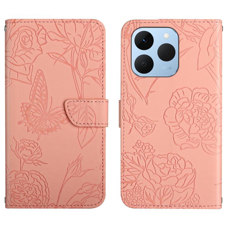 HT03 Cassa del telefono di cuoio di vibrazione impressa farfalla di sensibilità della pelle, For Realme C85 Pro 4G, For Realme 15T 5G, For Realme 15 5G Global / 15 Pro 5G Global, For Realme C71 4G