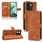 Custodia per telefono in pelle con vibrazione magnetica Skin Feel, For vivo iQOO Z9X, For vivo iQOO Z9, For vivo iQOO Z9 5G Global, For vivo Y03 4G