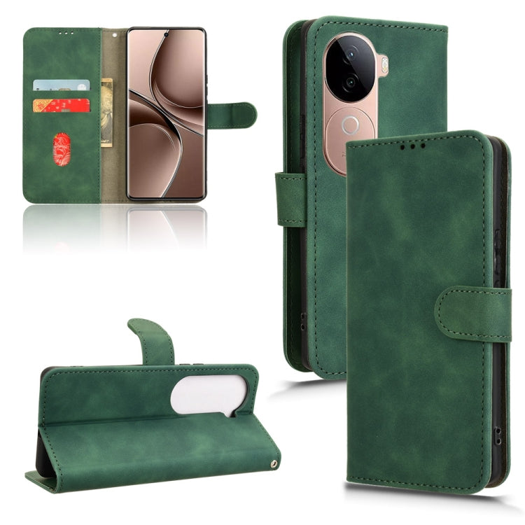 Custodia per telefono in pelle con vibrazione magnetica Skin Feel, For vivo X200 5G, For vivo X200 Pro mini 5G, For vivo X200 Pro 5G, For vivo V40e 5G India / iQOO Z9s 5G
