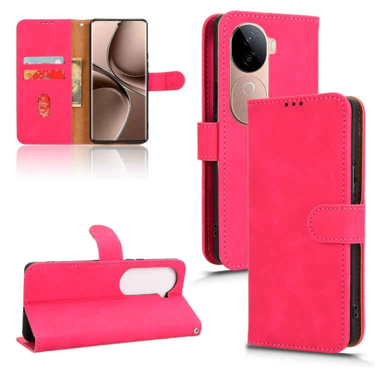 Custodia per telefono in pelle con vibrazione magnetica Skin Feel, For vivo X200 5G, For vivo X200 Pro mini 5G, For vivo X200 Pro 5G, For vivo V40e 5G India / iQOO Z9s 5G