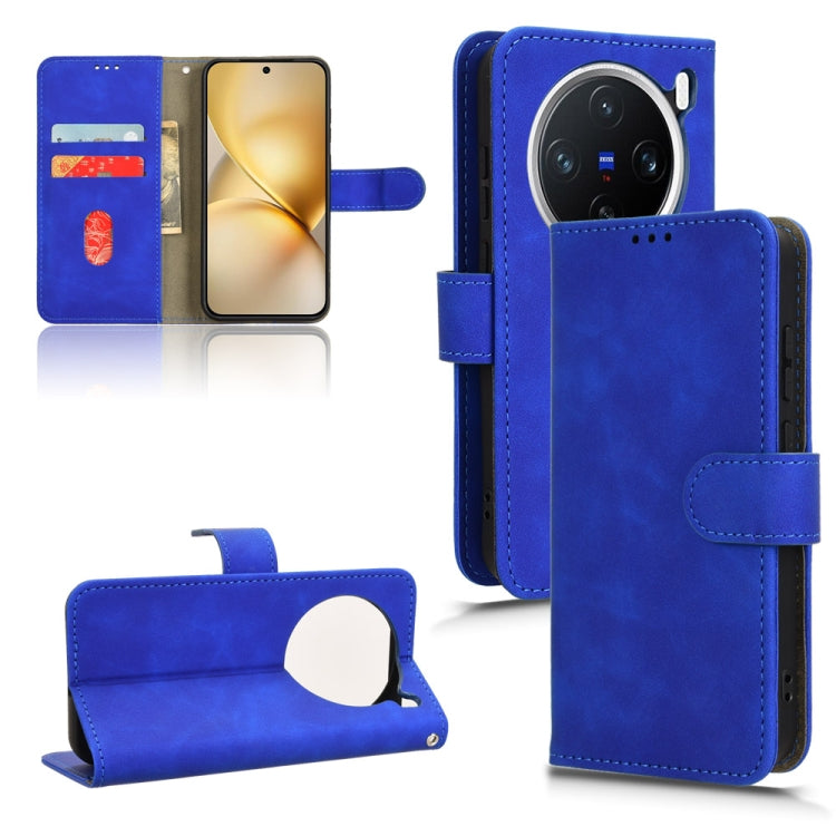 Custodia per telefono in pelle con vibrazione magnetica Skin Feel, For vivo X200 5G, For vivo X200 Pro mini 5G, For vivo X200 Pro 5G, For vivo V40e 5G India / iQOO Z9s 5G