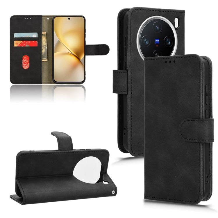 Custodia per telefono in pelle con vibrazione magnetica Skin Feel, For vivo X200 5G, For vivo X200 Pro mini 5G, For vivo X200 Pro 5G, For vivo V40e 5G India / iQOO Z9s 5G