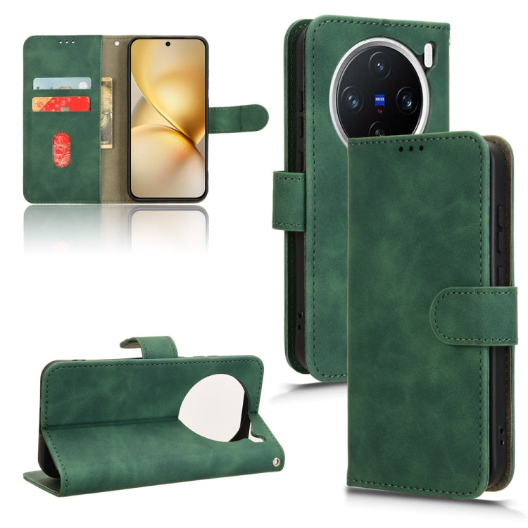 Custodia per telefono in pelle con vibrazione magnetica Skin Feel, For vivo X200 5G, For vivo X200 Pro mini 5G, For vivo X200 Pro 5G, For vivo V40e 5G India / iQOO Z9s 5G