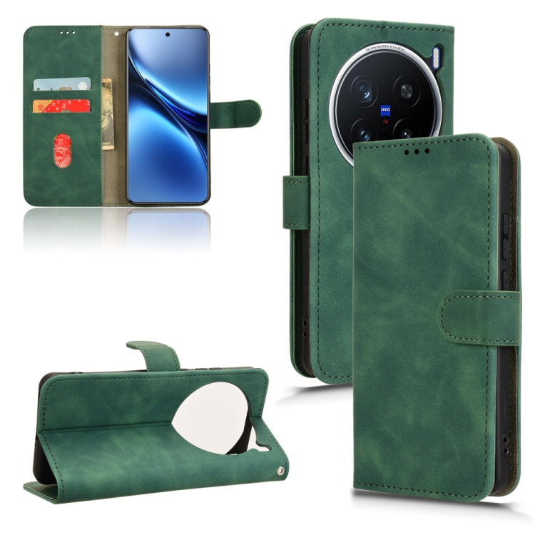 Custodia per telefono in pelle con vibrazione magnetica Skin Feel, For vivo X200 5G, For vivo X200 Pro mini 5G, For vivo X200 Pro 5G, For vivo V40e 5G India / iQOO Z9s 5G