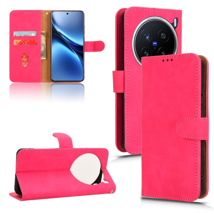 Custodia per telefono in pelle con vibrazione magnetica Skin Feel, For vivo X200 5G, For vivo X200 Pro mini 5G, For vivo X200 Pro 5G, For vivo V40e 5G India / iQOO Z9s 5G