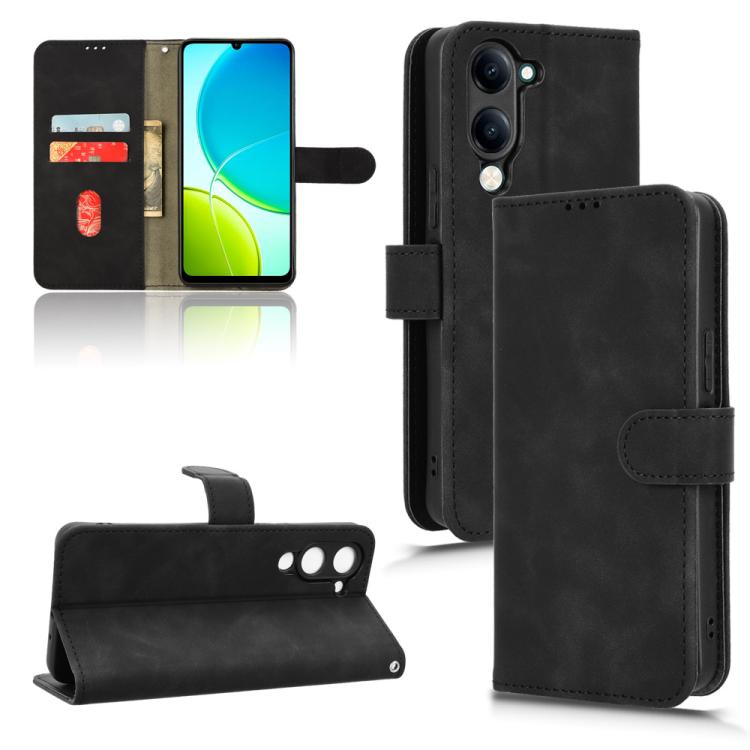 Custodia in pelle con vibrazione magnetica per Vivo Y04 4G