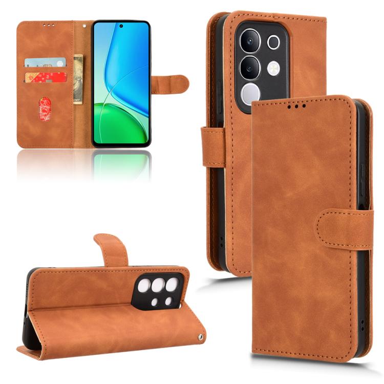 Custodia in pelle con vibrazione magnetica per Vivo Y04 4G