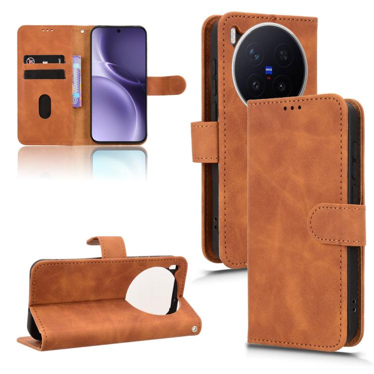 Custodia in pelle con vibrazione magnetica per Vivo X300 e modelli compatibili