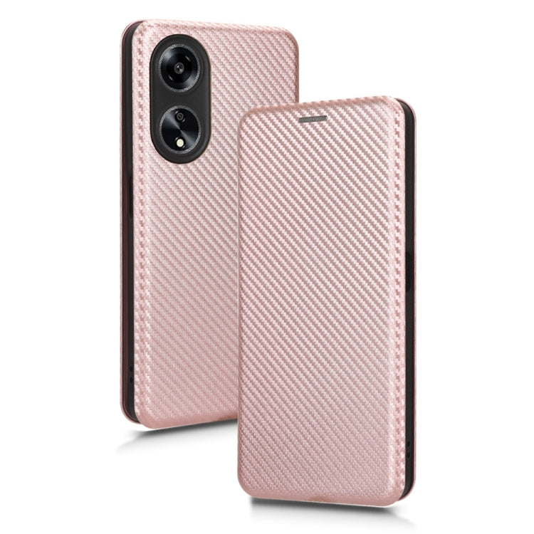 Custodia in pelle con vibrazione in fibra di carbonio per OPPO A1 5G