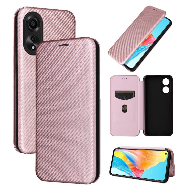 Custodia in pelle con vibrazione in fibra di carbonio per OPPO Reno11 Pro Global