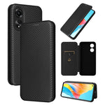 Custodia in pelle con vibrazione in fibra di carbonio per OPPO Reno11 Pro Global