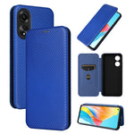 Custodia in pelle con vibrazione in fibra di carbonio per OPPO Reno11 Pro Global