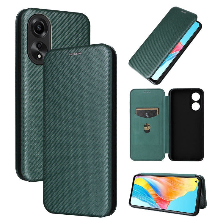 Custodia in pelle con vibrazione in fibra di carbonio per OPPO Reno11 Pro Global