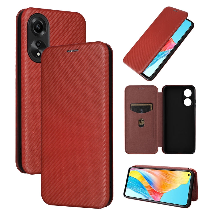 Custodia in pelle con vibrazione in fibra di carbonio per OPPO Reno11 Pro Global