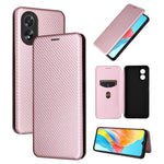 Custodia in pelle con vibrazione in fibra di carbonio per OPPO Reno11 Pro Global
