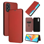 Custodia in pelle con vibrazione in fibra di carbonio per OPPO Reno11 Pro Global