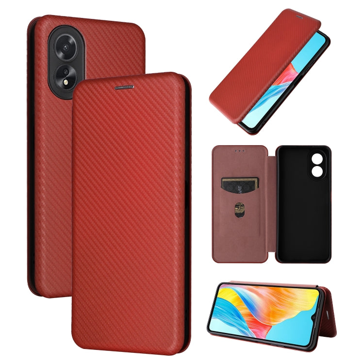 Custodia in pelle con vibrazione in fibra di carbonio per OPPO Reno11 Pro Global