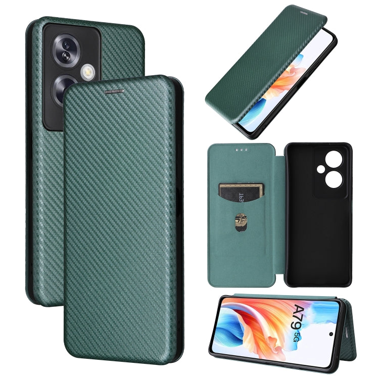 Custodia in pelle con vibrazione in fibra di carbonio per OPPO A1 5G