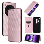 Custodia in pelle con vibrazione in fibra di carbonio per OPPO Reno11 Pro Global