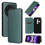 Custodia in pelle con vibrazione in fibra di carbonio per OPPO Reno11 Pro Global