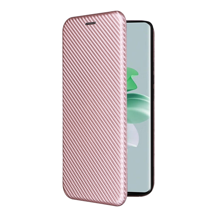 Custodia in pelle con vibrazione in fibra di carbonio per OPPO Reno11 Pro Global