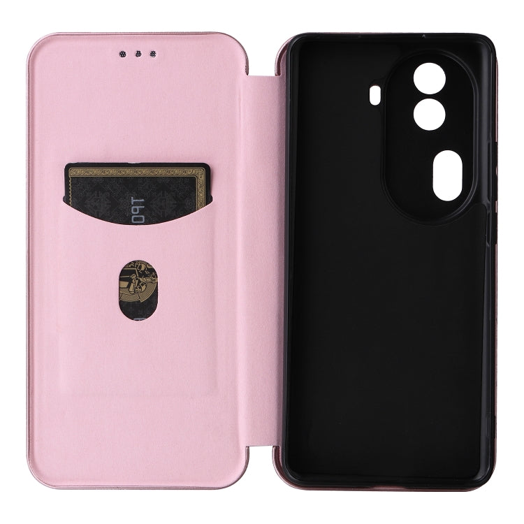 Custodia in pelle con vibrazione in fibra di carbonio per OPPO Reno11 Pro Global