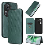 Custodia in pelle con vibrazione in fibra di carbonio per OPPO Reno11 Pro Global